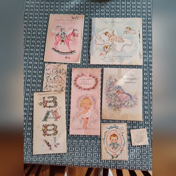 Vintage Used Baby Valentine Christmas Birthday Cards.  Approximately 97 cards - Picture 10 of 16